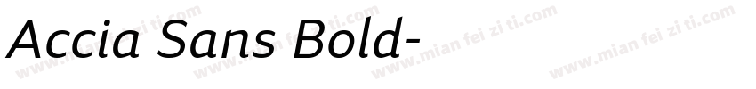 Accia Sans Bold字体转换